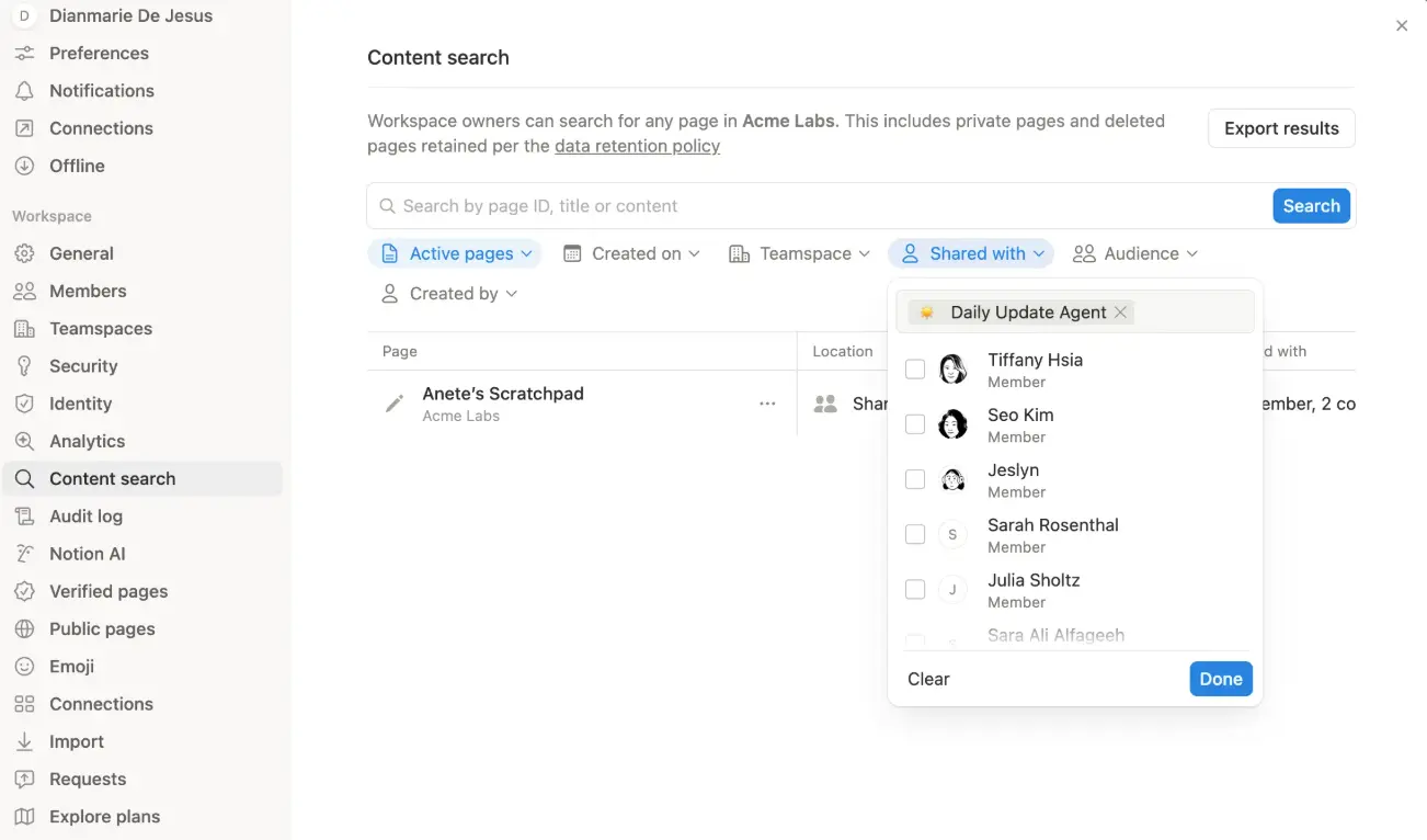 Content search