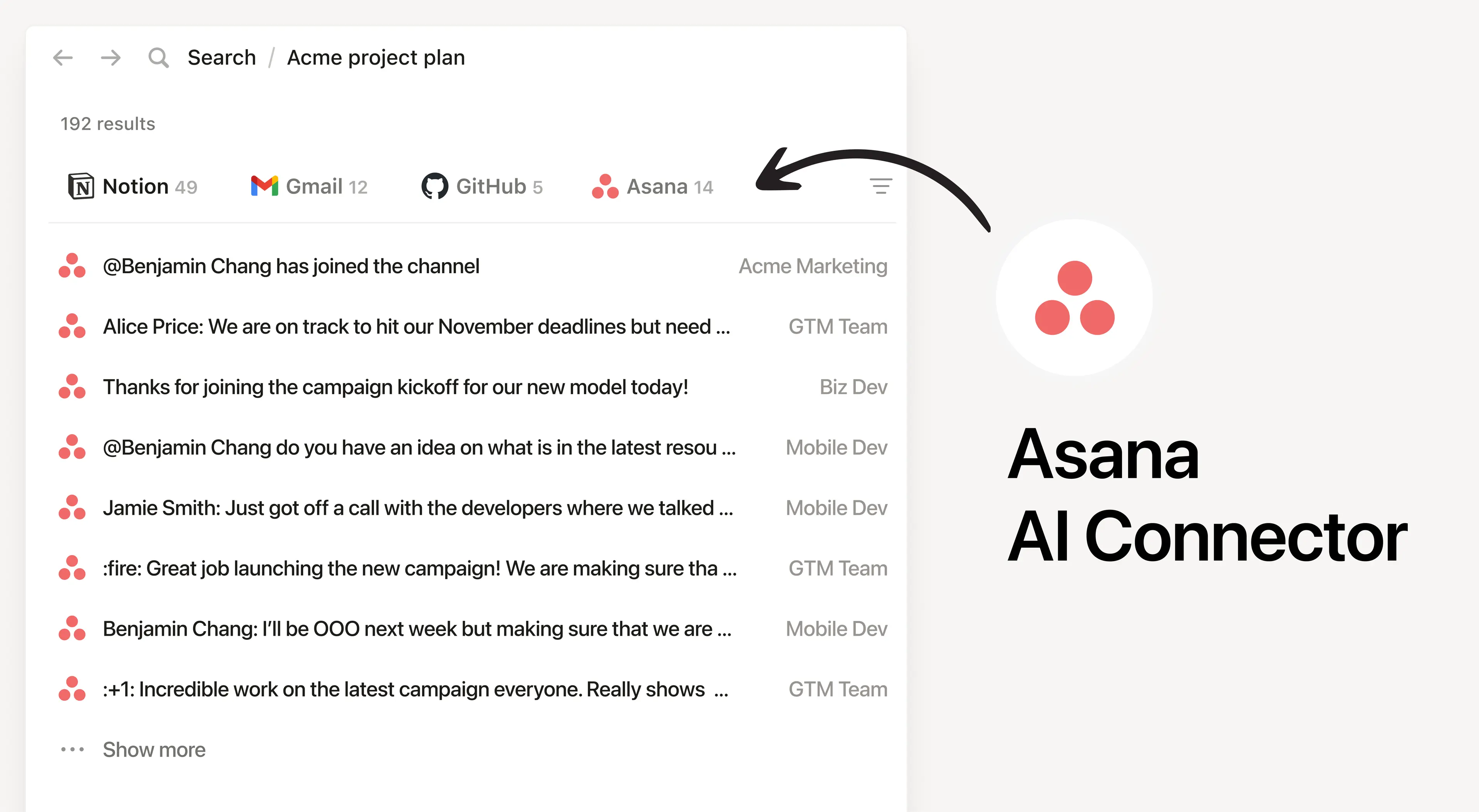 Asana AI 連接器
