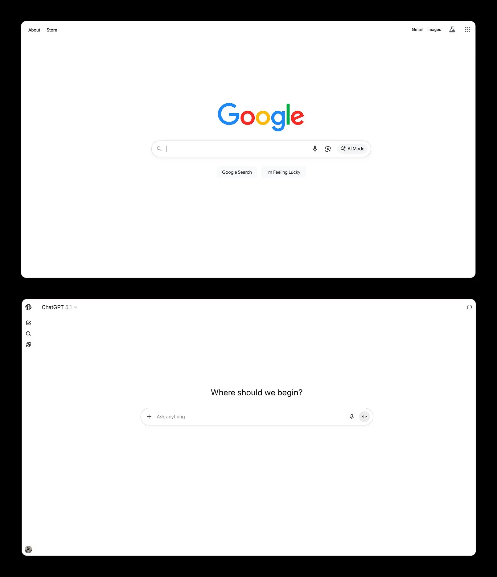 Den mest populære form for kunstig intelligens i dag ligner Googles søgefunktion fra tidligere tider. For at citere Marshall McLuhan: »Vi kører altid mod fremtiden ved brug af bakspejlet.«