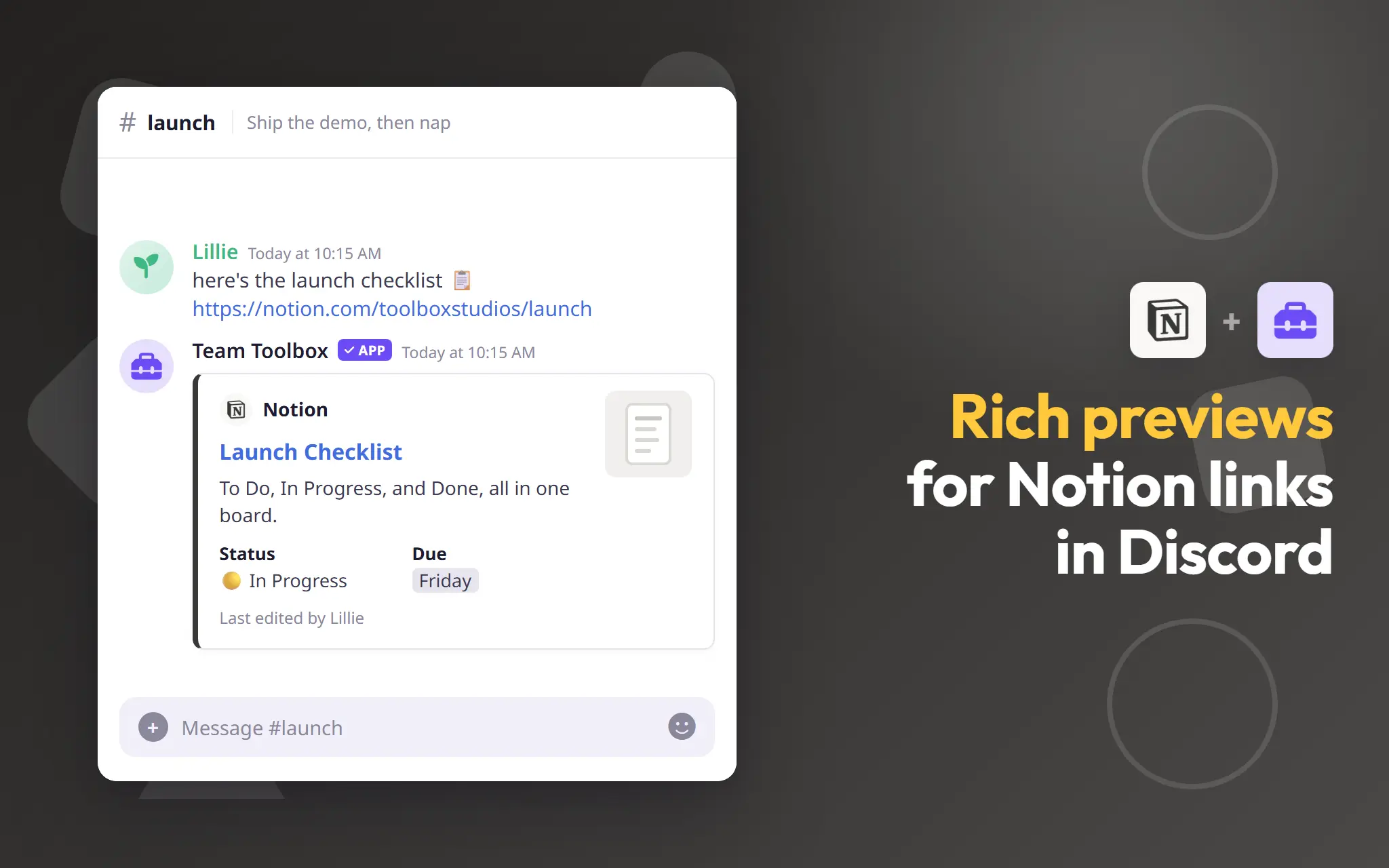 Connect Notion and more collaboration tools to Discord